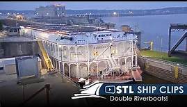 RIVERBOATS! American Duchess and American Heritage pass Keokuk Lock 19! StreamTime LIVE Ship Clips