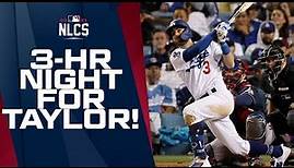 Chris Taylor has a HISTORIC night with 3 home runs!
