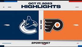 NHL Highlights | Canucks vs. Flyers - October 17, 2023
