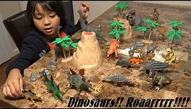 Prehistoric Dinosaur Toys: 20 Dinosaurs in a Plastic Container Unboxing & Playtime Fun!