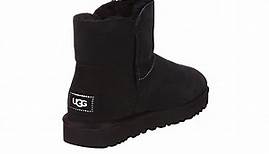 UGG Women's Mini Bailey Button Bling Winter Boot, Black, 10 B US