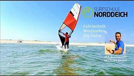 Fahrtechnik Halse Windsurfen Einfach lernen, Surfschule Norddeich