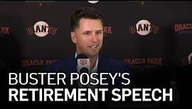 WATCH: Buster Posey's Retirement Speech