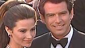 Pierce Brosnan and his wife Keely Shaye Brosnan then and now