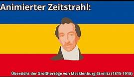 Animierter Zeitstrahl: Übersicht der Großherzöge von Mecklenburg-Strelitz (1815-1918)