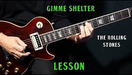 how to play "Gimme Shelter" on guitar by The Rolling Stones | rhythm & solo guitar lesson tutorials