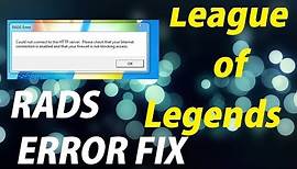 League of Legends | RADS ERROR FIX | 2020 VERY EASY