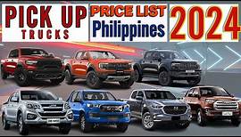 Pick up trucks Price List in Philippines 2024
