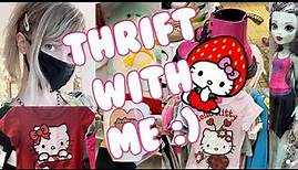 ✨ Thrift With Me 10 - SO MUCH HELLO KITTY!!😍 Y2k / Emo / Egirl / Kawaii 🎀