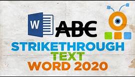 How to Strikethrough Text in Microsoft Word 2020