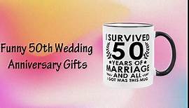 Yanprint Funny 50th Anniversary Wedding Gifts for Parents,50th Anniversary Marriage Gifts for Wife Husband Him Her 11OZ