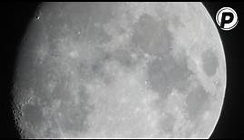 Nahaufnahme Mond - Blick durchs Teleskop