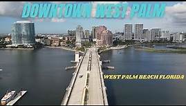 Downtown West Palm Beach Florida and surrounding Area. 4k Aerial