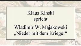 Wladimir W. Majakowski „Nieder mit dem Kriege!“ (1929)