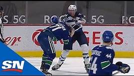 Logan Stanley Takes On Zack MacEwan In First Career NHL Fight