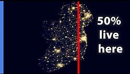 Ireland's uneven population distribution