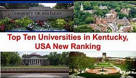 Top Ten Universities in Kentucky New Ranking | Online Colleges in Louisville KY