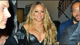 Mariah Carey Suffers Embarrassing Nip-Slip In Plunging Leather Top At Catch LA