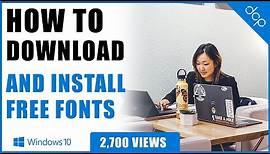 How to install free Fonts on Windows 10 - [ Windows 10 install fonts tutorial ]