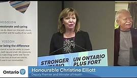 Ontario Health Minister Christine Elliott announces retention incentives for nurses – March 7, 2022