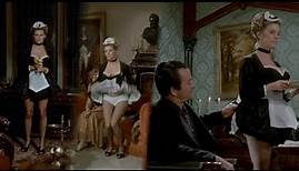 Colleen Camp is the sexy French Maid wearing black seamed pantyhose in the 1985 Comedy Clue