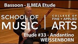 Professor Tim McGovern: ILMEA Bassoon - Etude 33 - Andantino, Meas. 33-46 - WEISSENBORN