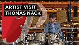 Thomas Nack jamming behind Pearl Masters Maple Reserve