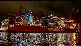 Lichterfahrt Hamburger Hafenrundfahrt bei Nacht in 4K