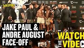 Jake Paul looks huge as he weighs-in career heaviest before intense face-off with Andre August