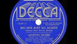 1938 HITS ARCHIVE: Bei Mir Bist Du Schoen - Andrews Sisters