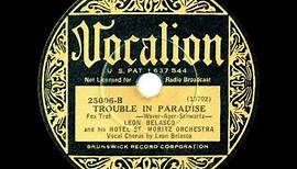 1933 Leon Belasco - Trouble In Paradise (Leon Belasco, vocal)