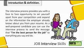 Interview Skills - Part 1 Introduction - What is an Interview.?