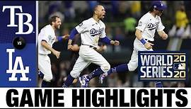 Dodgers win 2020 World Series over Rays! | Rays-Dodgers World Series Game 6 Highlights 10/27/20