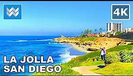 [4K] La Jolla in San Diego, California USA - Scenic Walking Tour & Travel Guide 🎧 Binaural Sound