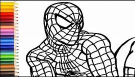 SPIDERMAN Ausmalbilder #1 - Wie zeichnet man Spiderman - Malen lernen zeichnen für Kinder