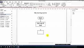 How to draw flowcharts using Microsoft Visio lesson 1