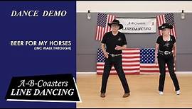 BEER FOR MY HORSES - Line Dance Demo & Walk Through