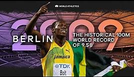 Usain Bolt's 100m world record in Berlin 👀🔥 | World Athletics Championships Berlin 2009