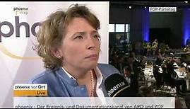 Bundesparteitag FDP: Nicola Beer im Interview am 29.04.2017