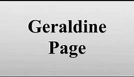 Geraldine Page