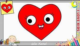 Herz emoji zeichnen lernen einfach für anfänger & kinder - Zeichnen lernen 1
