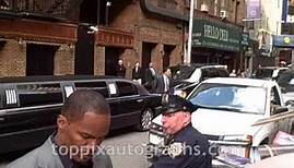 Jamie Foxx - Signing Autographs at The Late Show with David Letterman