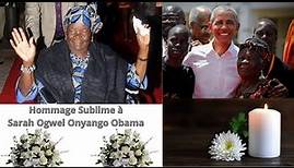 Kogelo Kenya: Hommage Sublime à Sarah Ogwel Onyango Obama, 1921-2021.