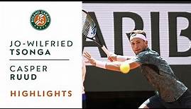 Jo-Wilfried Tsonga vs Casper Ruud - Round 1 Highlights I Roland-Garros 2022