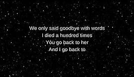 Amy Winehouse - Back To Black ( lyrics )