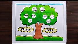 Family Tree / How to Make Family Tree Easy Step / Family Tree Project Ideas / Family Tree Drawing