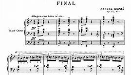 Marcel Dupré Plays Final - Op.27 (Score Video)
