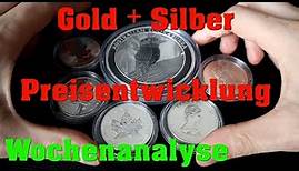 Gold steigt täglich um 100 Dollar - Goldpreis + Silberpreis Entwicklung Wochenupdate Analyse