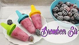 EIS AM STIEL selber machen - gesundes Joghurt Eis mit Brombeeren [ohne Zucker] - Brombeer Rezepte