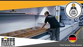 Modula bei Lyreco Zwei Vertical Storages Lagerlifte erhöhen Qualität und Ergonomie